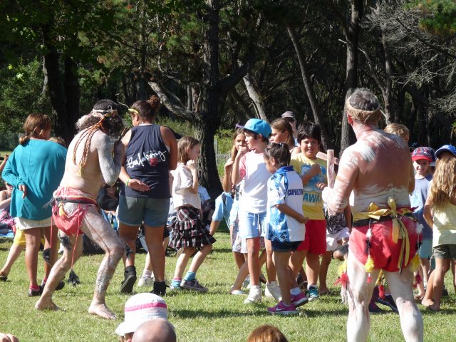 Tribal dancing at Appin Massacre Memorial, 2013